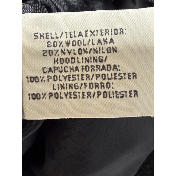 St Johns Bay Womens Charcoal Gray Wool Blend Hooded Zip Jacket Medium - Picture 4 of 12